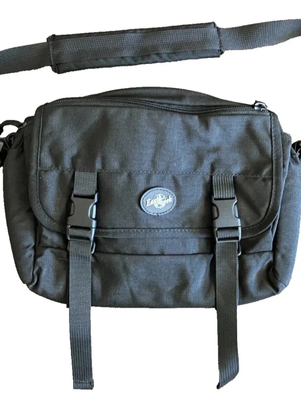 Vintage Eagle Creek Black Convertible Small Messenger Bag